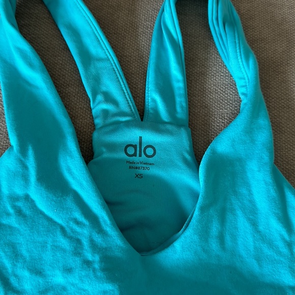ALO Yoga Real Bra Tank- Blue - Picture 2 of 3